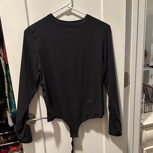 SKIMS Black Long Sleeve Bodysuit